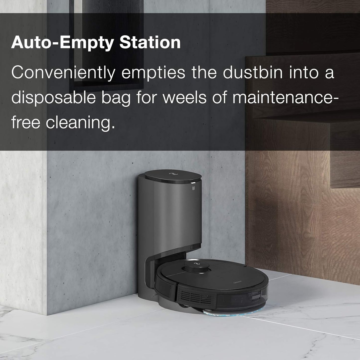 ECOVACS Deebot Ozmo T8 AIVI Robot Vacuum Cleaner & Mop with Auto-Empty Station-OPENBOX