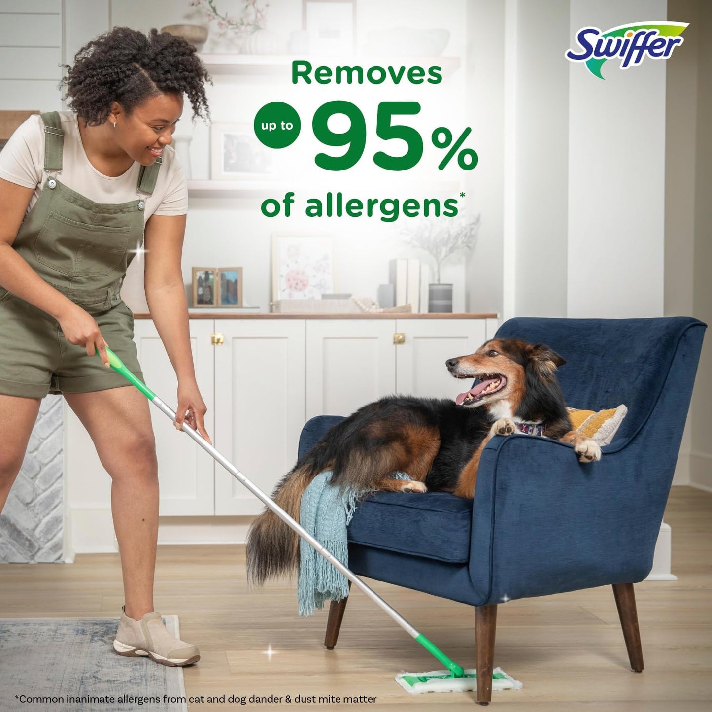 2 Pack Swiffer Sweeper 2-in-1 Mops for Floor Cleaning, Dry and Wet Multi Surface Floor Cleaner, Sweeping and Mopping Starter Kit,Each kit Includes 1 Mop + 19 Refills, 20 Piece Set