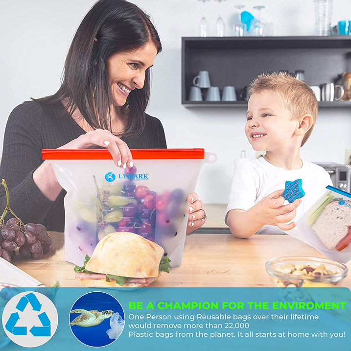 13 Piece Lymark Reusable Storage Bags Bundle