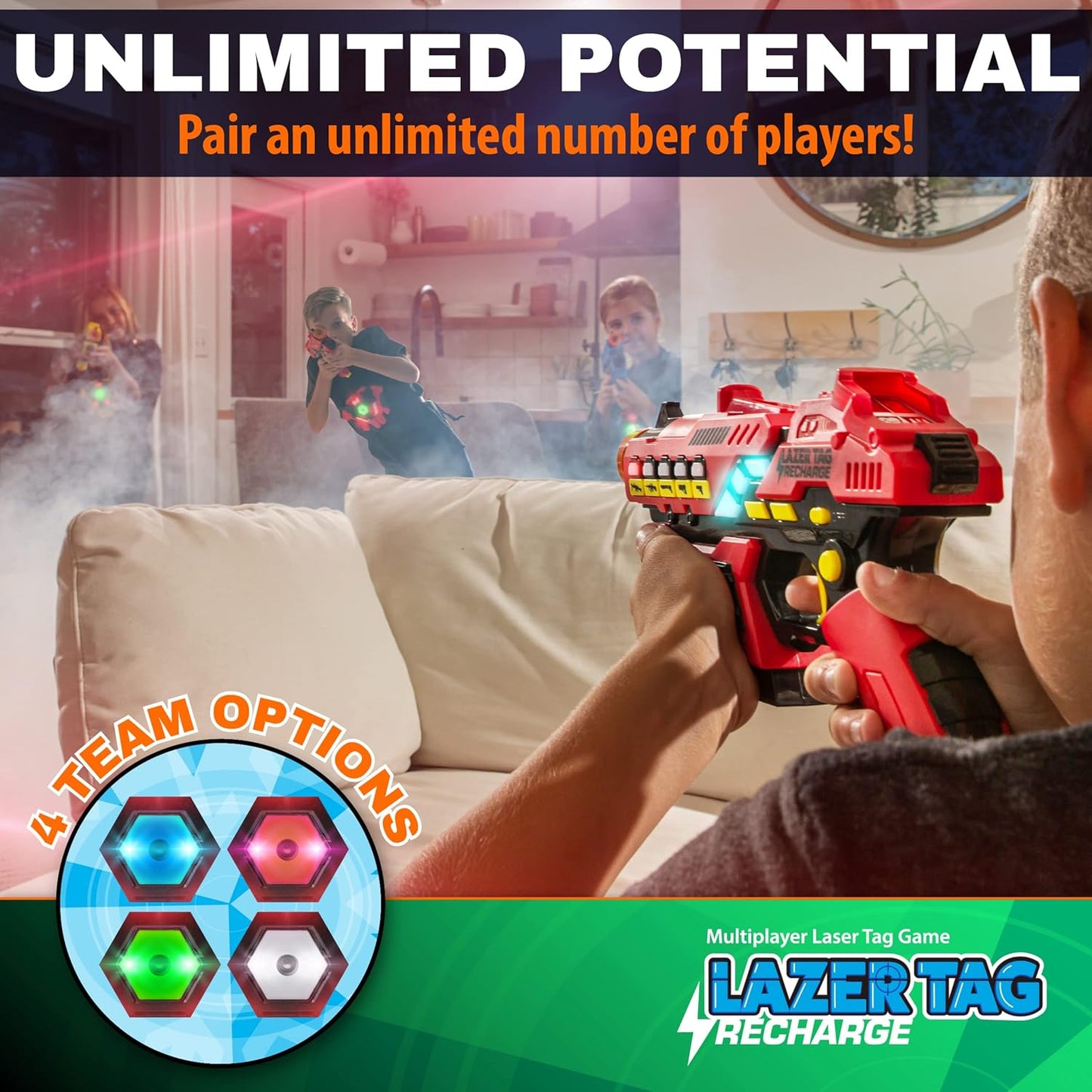4-Pack: USA Toyz Laser Tag Game