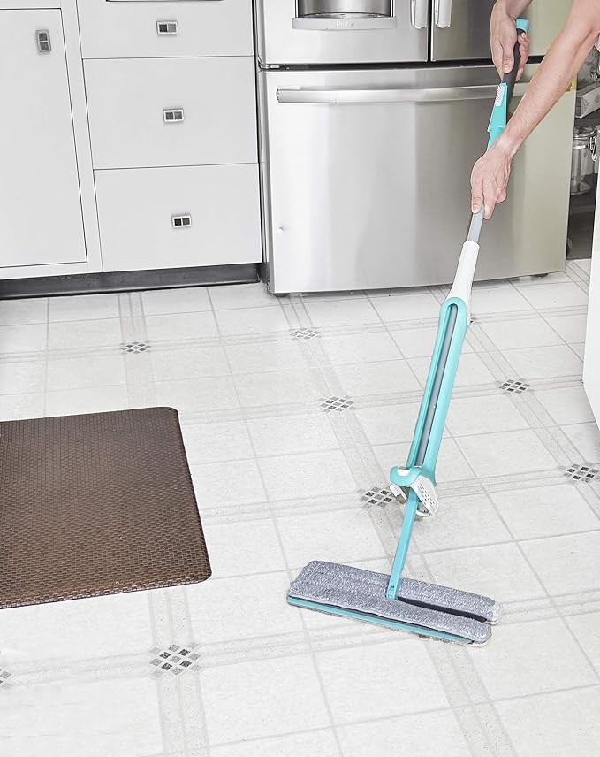 Double-Side Mop for Hardwood Floors – Microfiber and Flat Squeeze – Adjustable – Hands Free