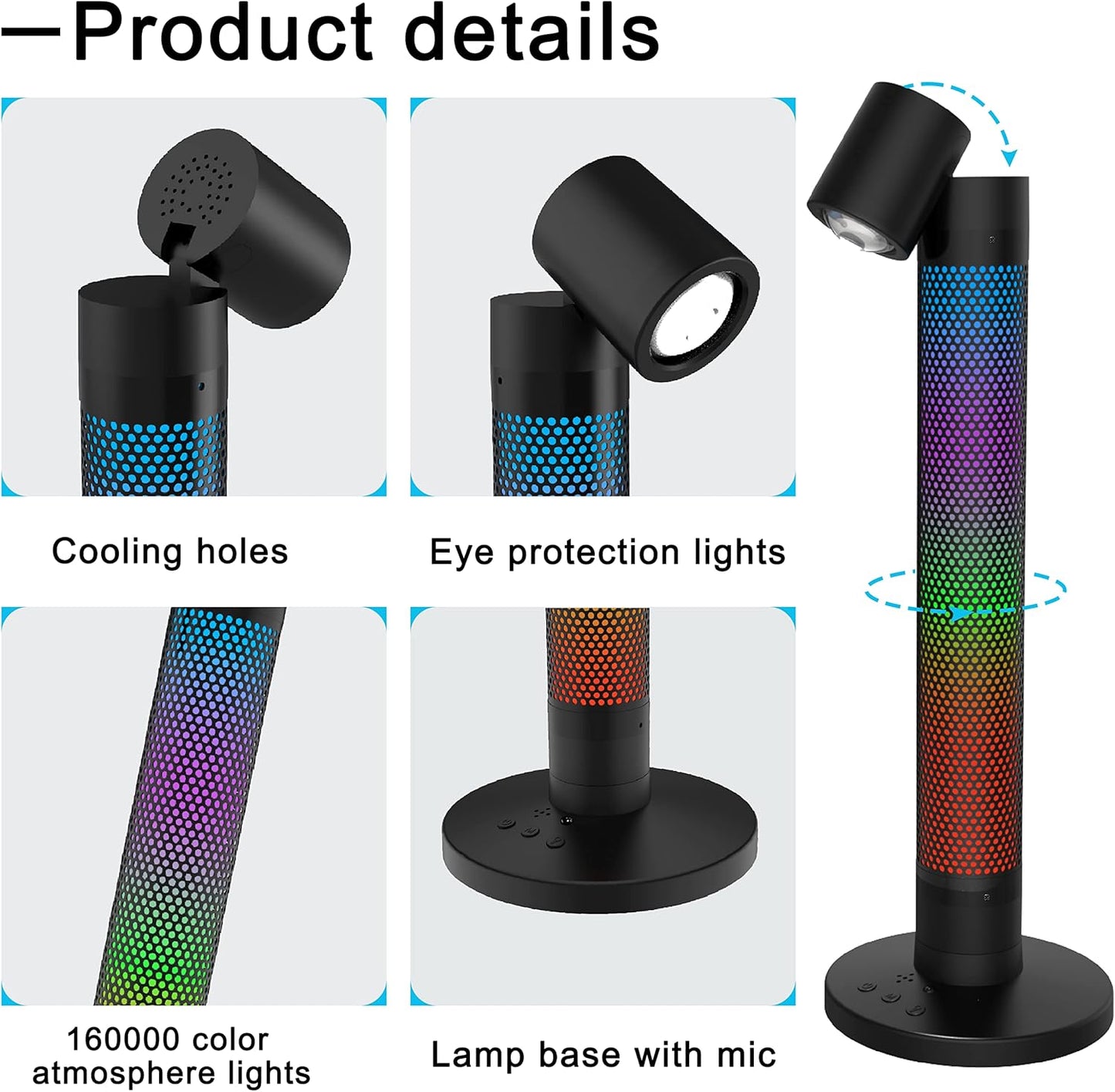 Smart Lamp Sunset Light and Ambient Light with Million RGB Color