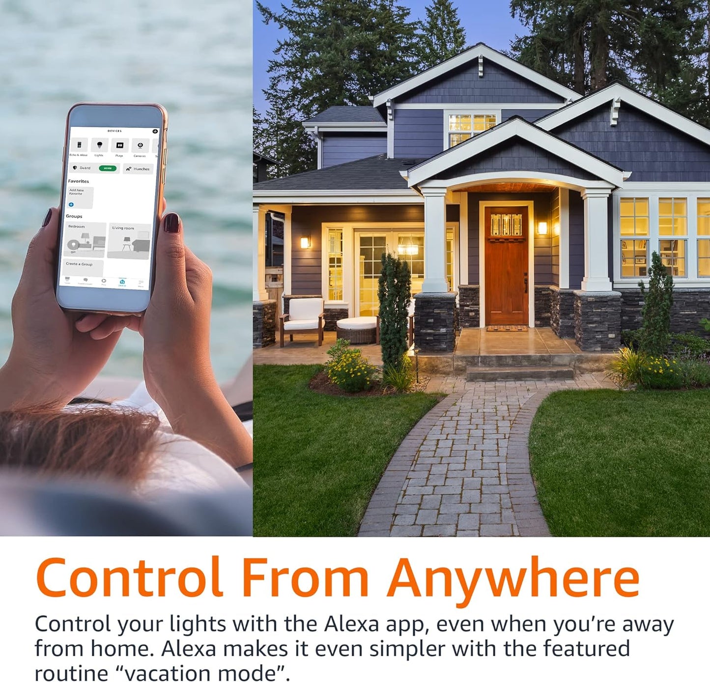 Amazon Basics Smart A19 LED Light Bulb, Color Changing, 9W (60W Equivalent), 800LM, Works with Alexa Only, 2.4 GHz Wi-Fi, No Hub Required