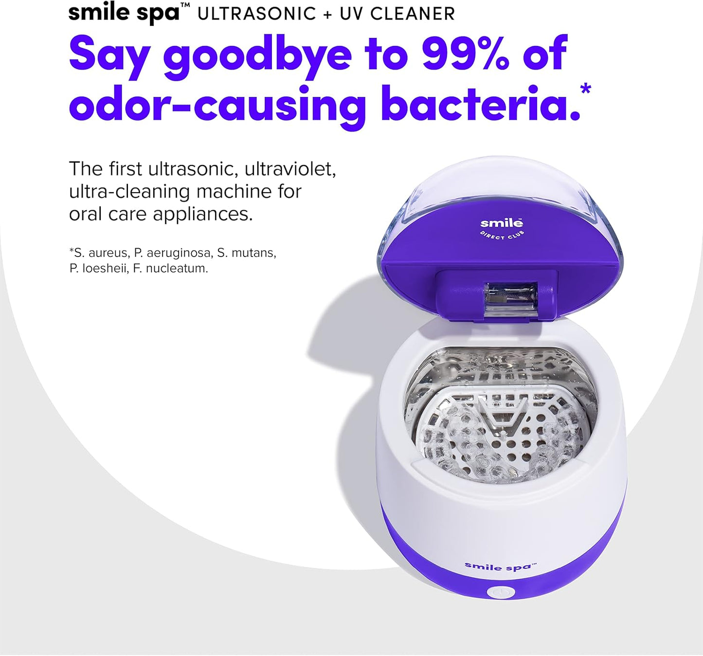 SmileDirectClub Smile Spa Ultrasonic and UV Cleaning Machine for Alingers, Retainers, Toothbrush Heads, and More