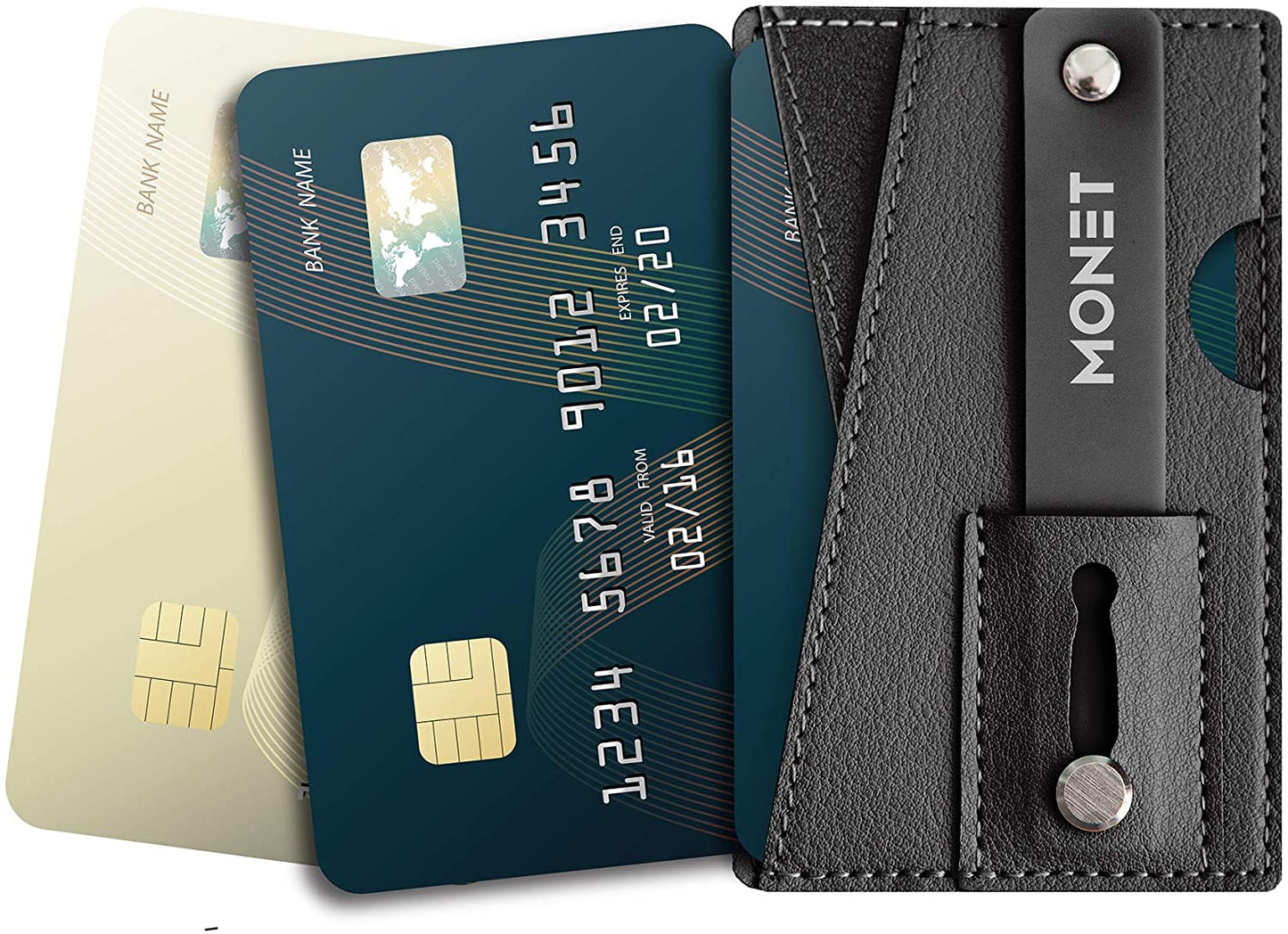 2 Pack MONET Slim Wallet with Expanding Stand and Grip for Smartphones-Assorted Colors