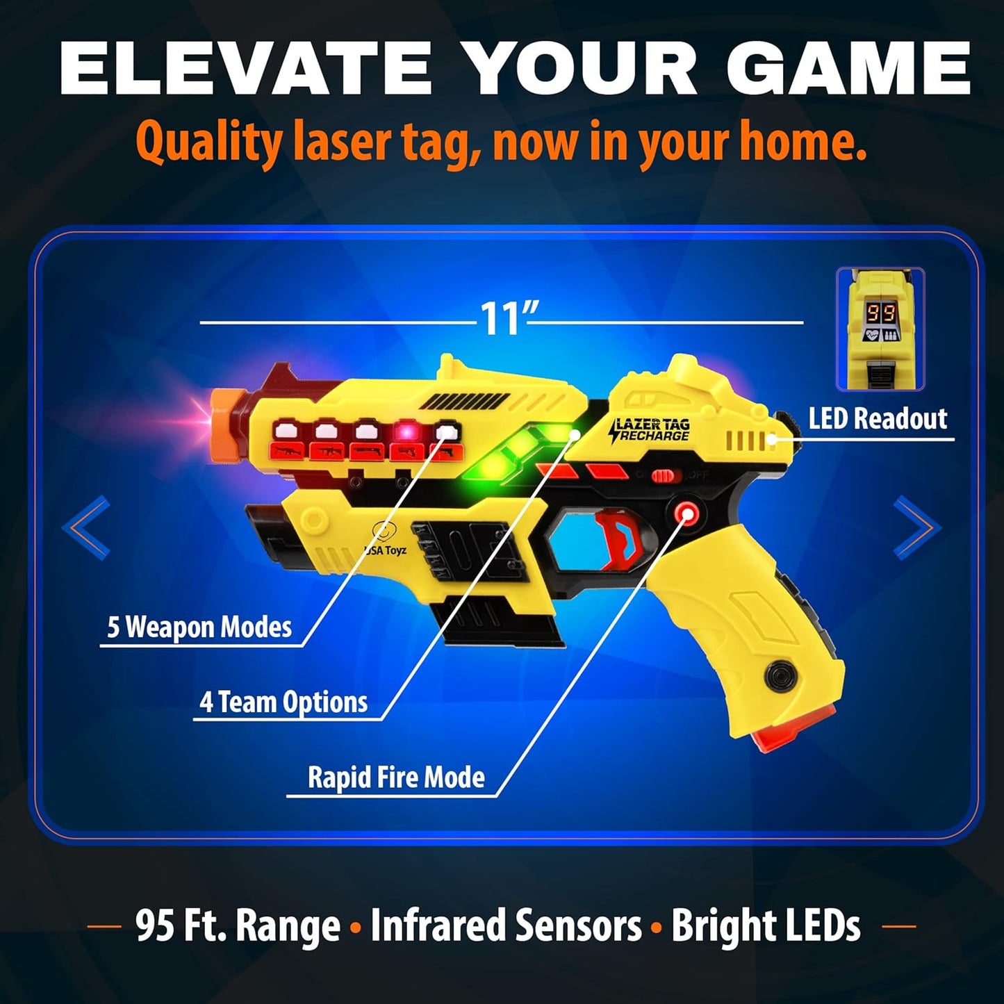 4-Pack: USA Toyz Laser Tag Game