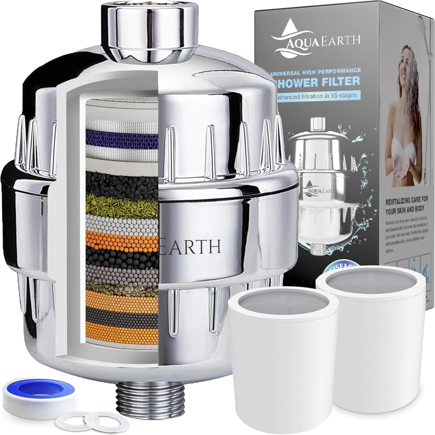 Aqua Earth Shower Head Filter For Hard Water
