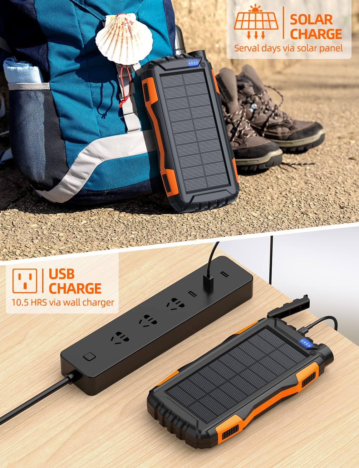 Power-Bank-Solar-Charger - 42800mAh Portable Charger