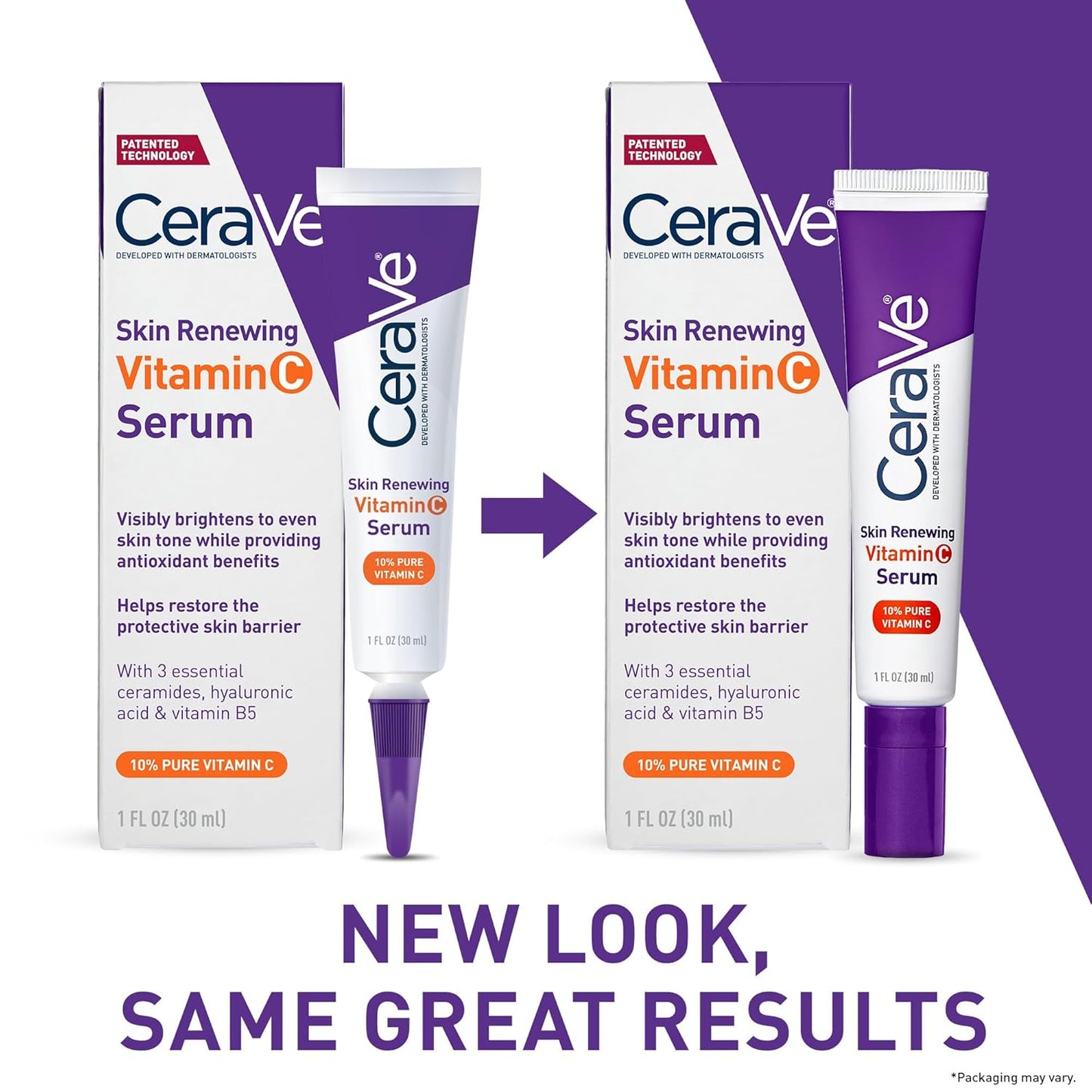 2 Pack CeraVe Vitamin C Serum with Hyaluronic Acid 1 oz