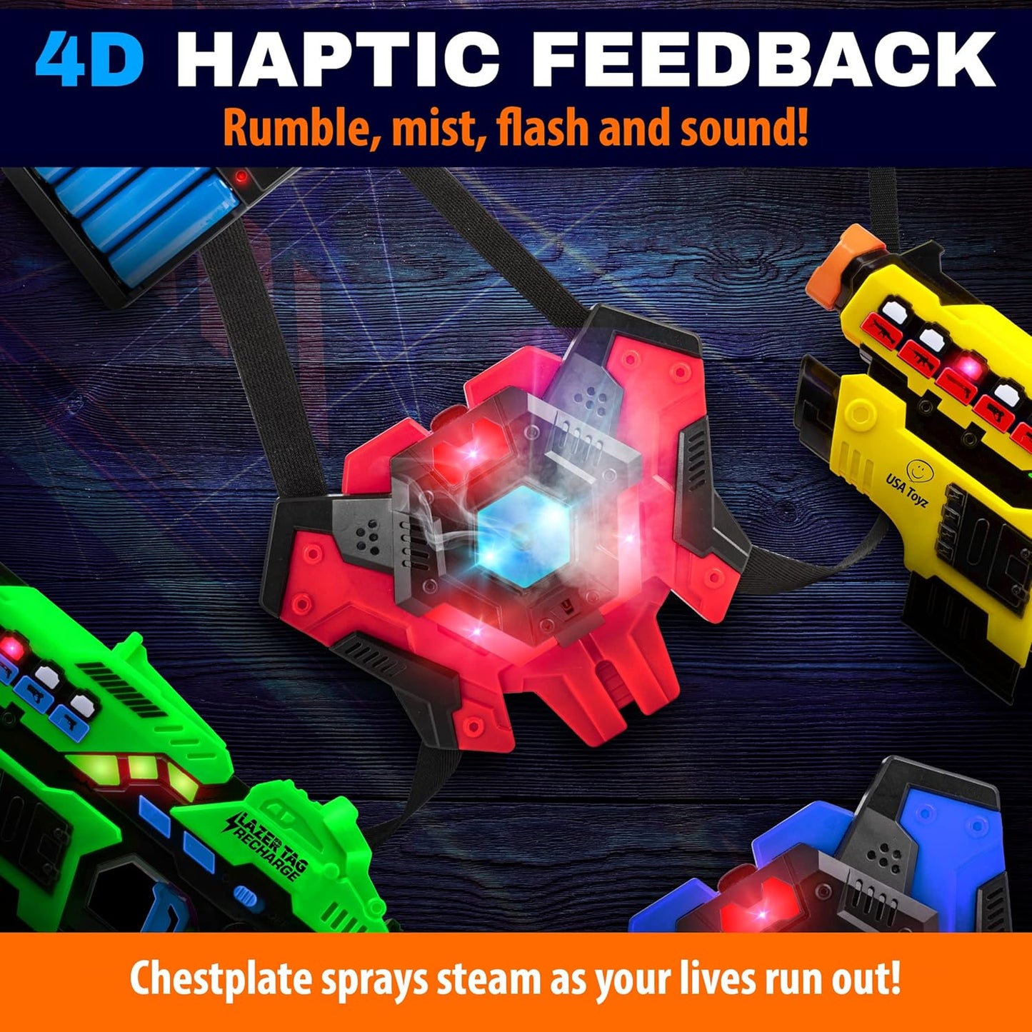 4-Pack: USA Toyz Laser Tag Game