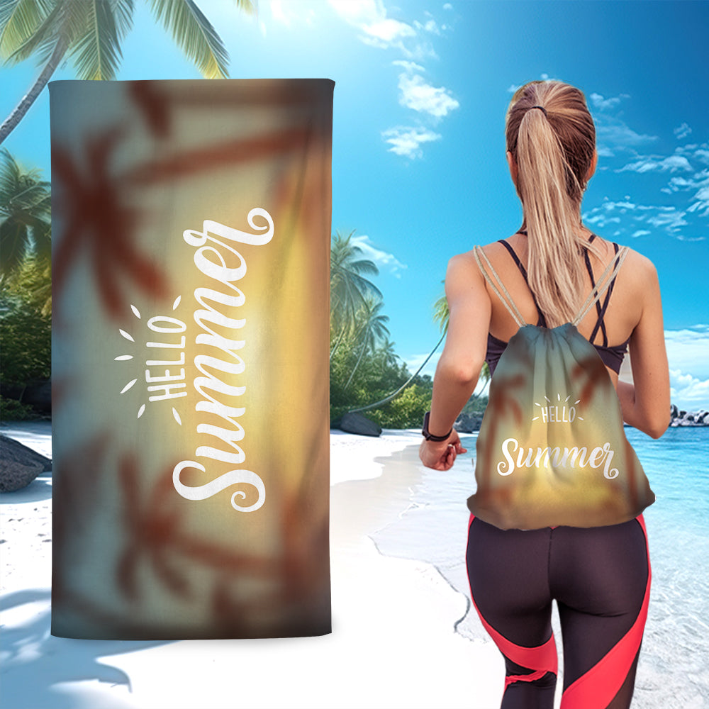 2 In 1 Windproof Beach Backpack Towel