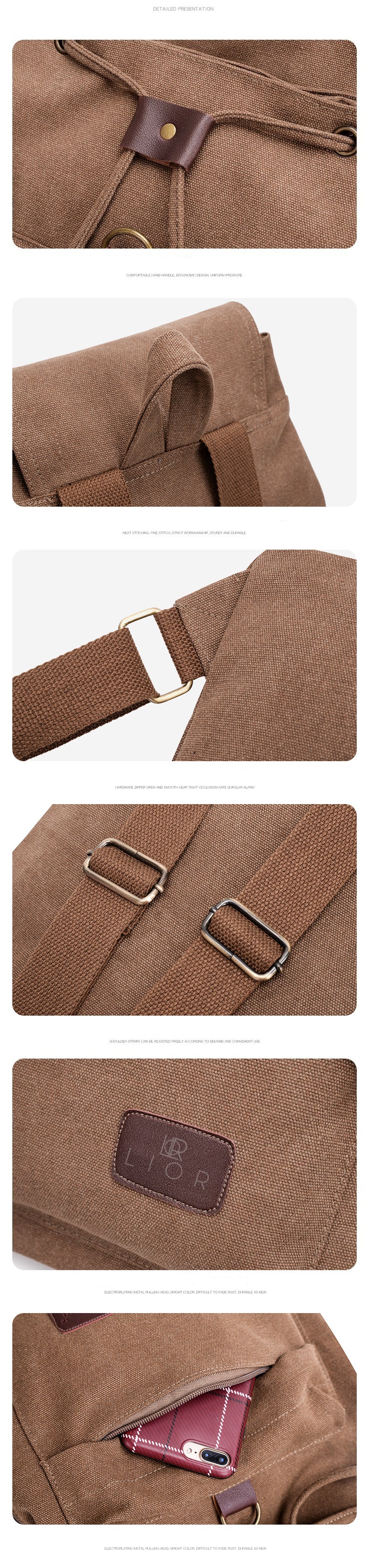 Lior Woman Canvas Backpacks