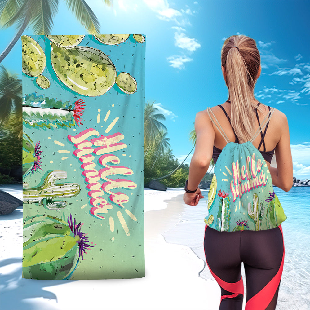 2 In 1 Windproof Beach Backpack Towel