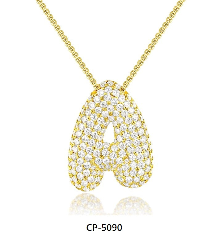 AAA Cubic Zirconia Initial Necklace