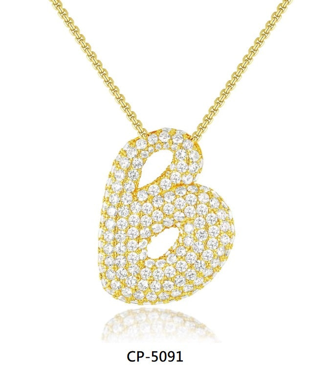 AAA Cubic Zirconia Initial Necklace