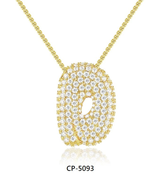 AAA Cubic Zirconia Initial Necklace