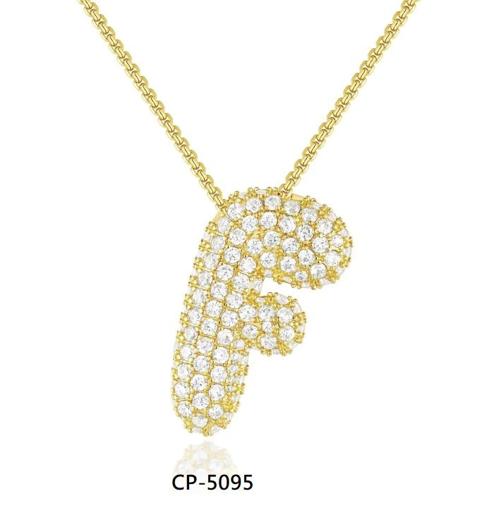 AAA Cubic Zirconia Initial Necklace