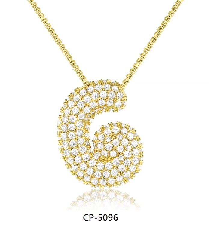 AAA Cubic Zirconia Initial Necklace
