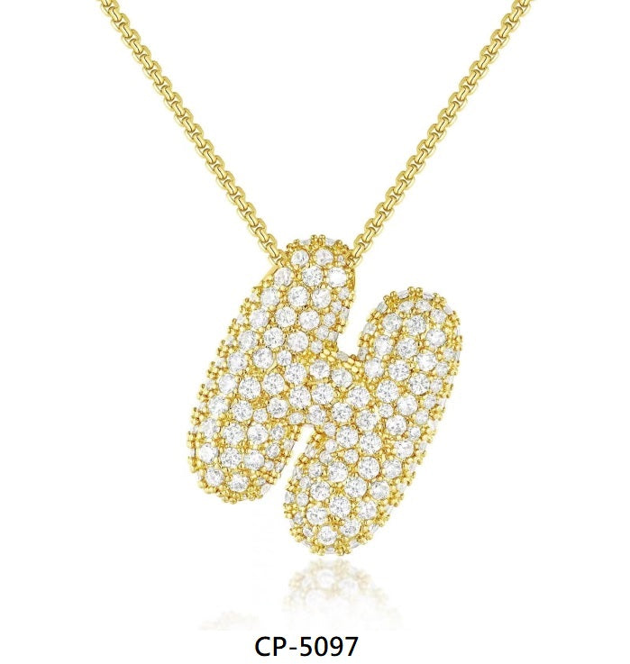 AAA Cubic Zirconia Initial Necklace