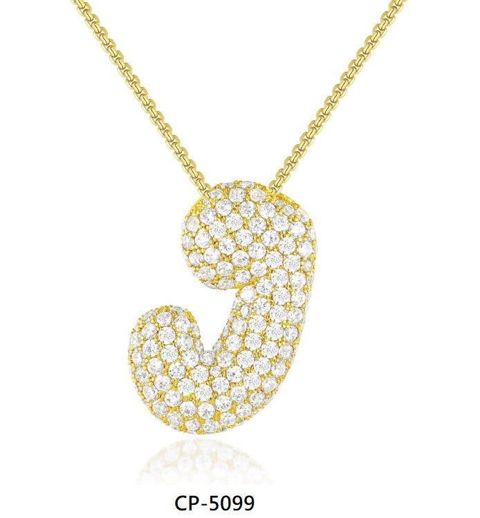 AAA Cubic Zirconia Initial Necklace
