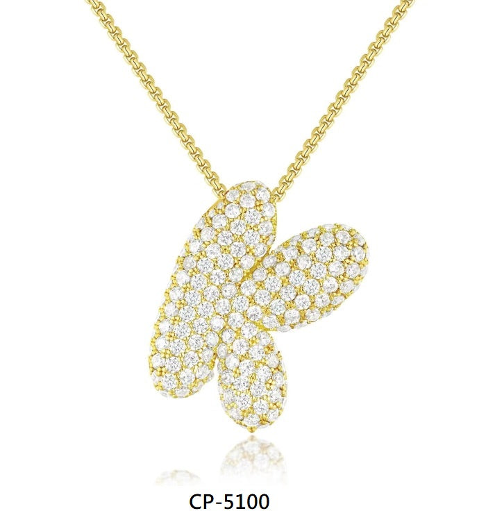 AAA Cubic Zirconia Initial Necklace