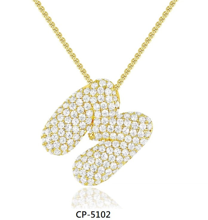 AAA Cubic Zirconia Initial Necklace