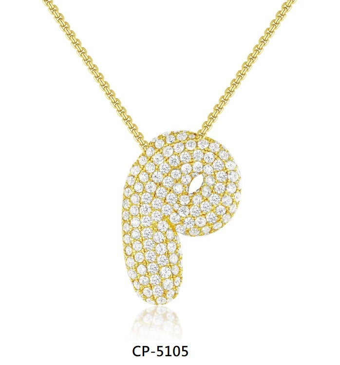 AAA Cubic Zirconia Initial Necklace