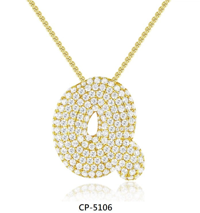 AAA Cubic Zirconia Initial Necklace