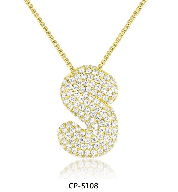 AAA Cubic Zirconia Initial Necklace
