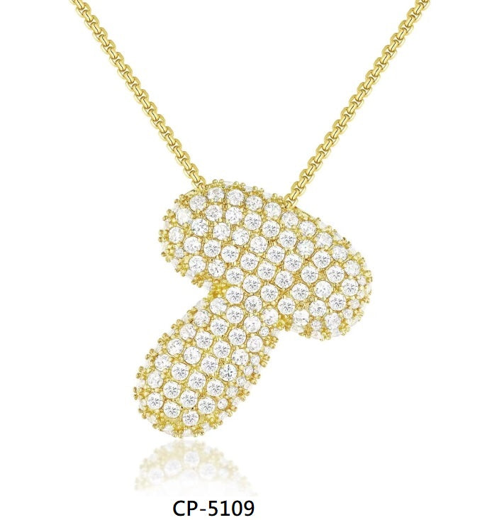 AAA Cubic Zirconia Initial Necklace