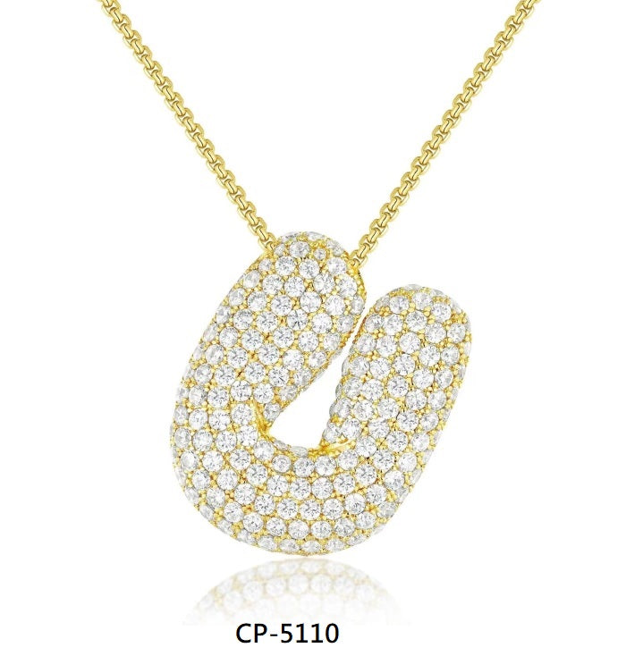 AAA Cubic Zirconia Initial Necklace