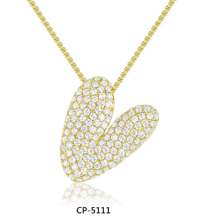 AAA Cubic Zirconia Initial Necklace
