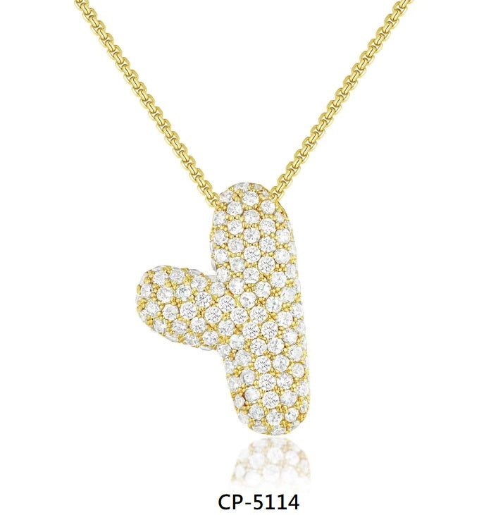 AAA Cubic Zirconia Initial Necklace