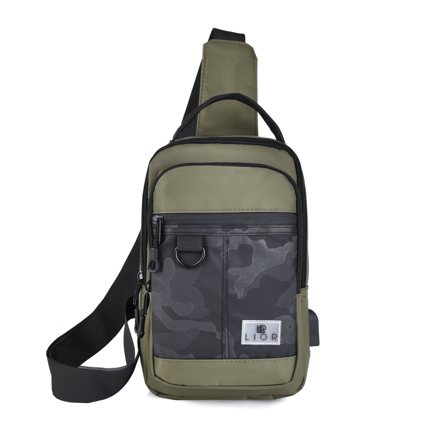 3 Pack Lior Crossbody Camouflage Shoulder Chest Bags with USB Charger Port