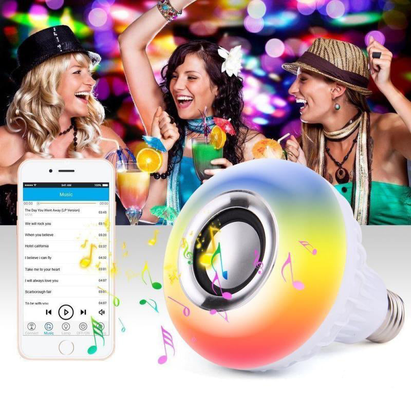 12W LED Light Bulb Wifi Bluetooth Speaker With Remote Control