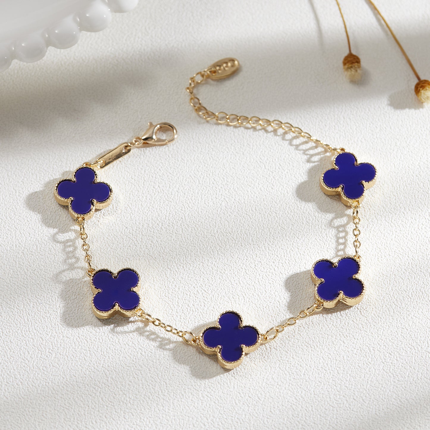 Inspired 18kt GoldTone Four Cleaf Bracelet