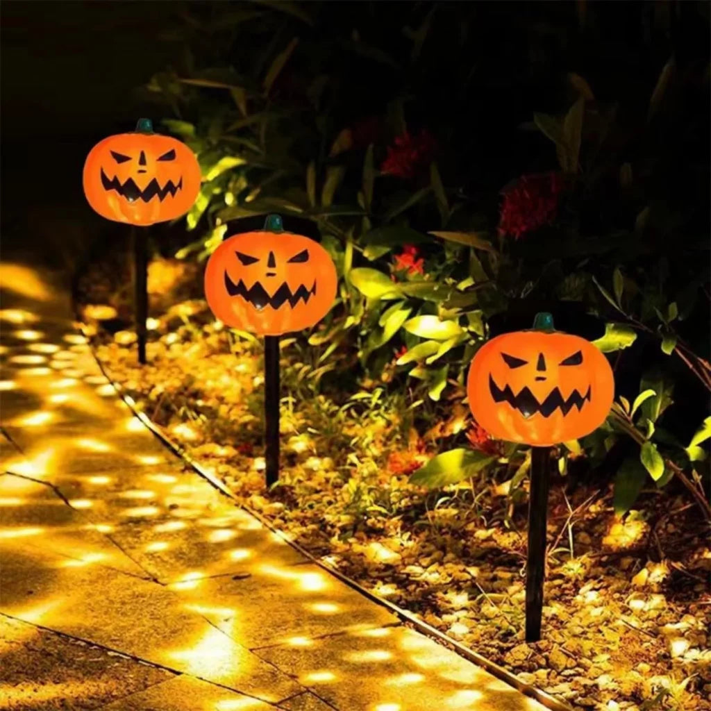5 Pack Solar Pumpkin Pathway Lights for Halloween