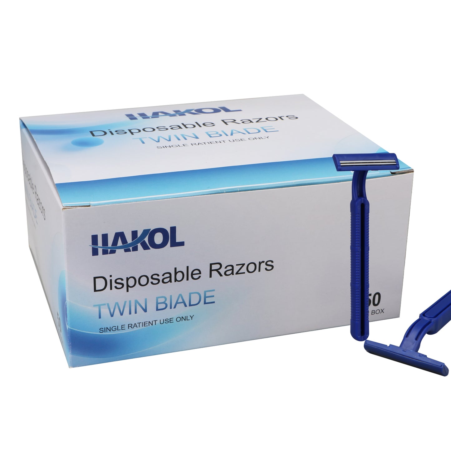 50 Pack Disposable Razors Shaving Razor, Twin Blade