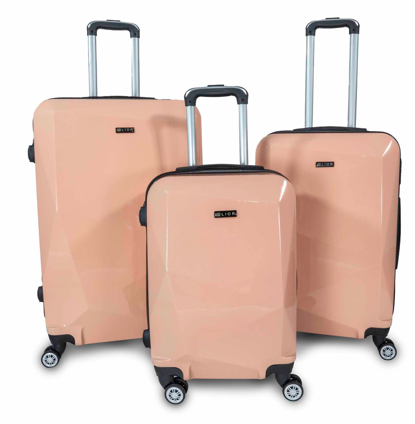 LIOR 3 Piece Set Luggage Sets Suitcase Hardshell Lightweight Spinner Wheels