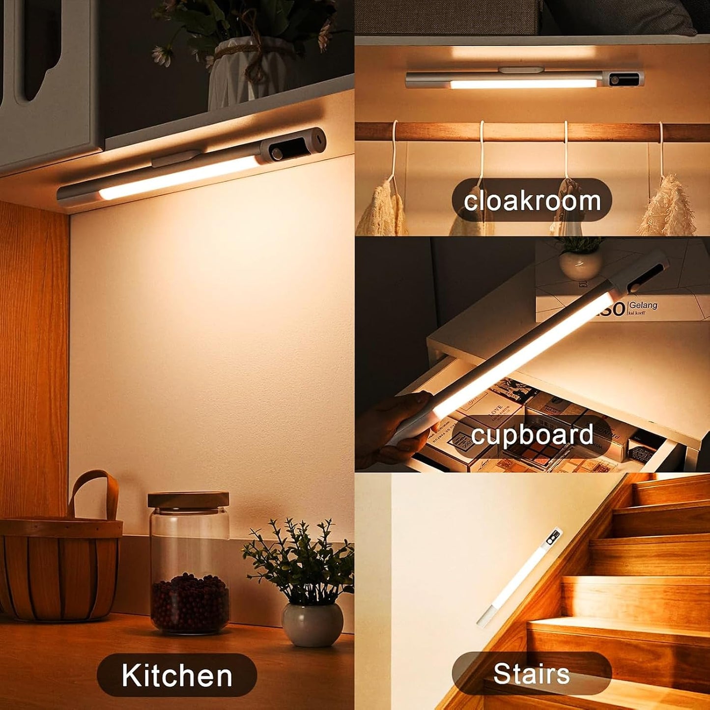 Kitchen LED Cabinet Light – 38 cm – Motion Sensor – 1200 mAh Rechargeable