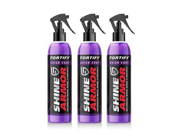 3 Pack SHINE ARMOR Ceramic Coating Fortify Quick Coat Car Wax Polish Spray