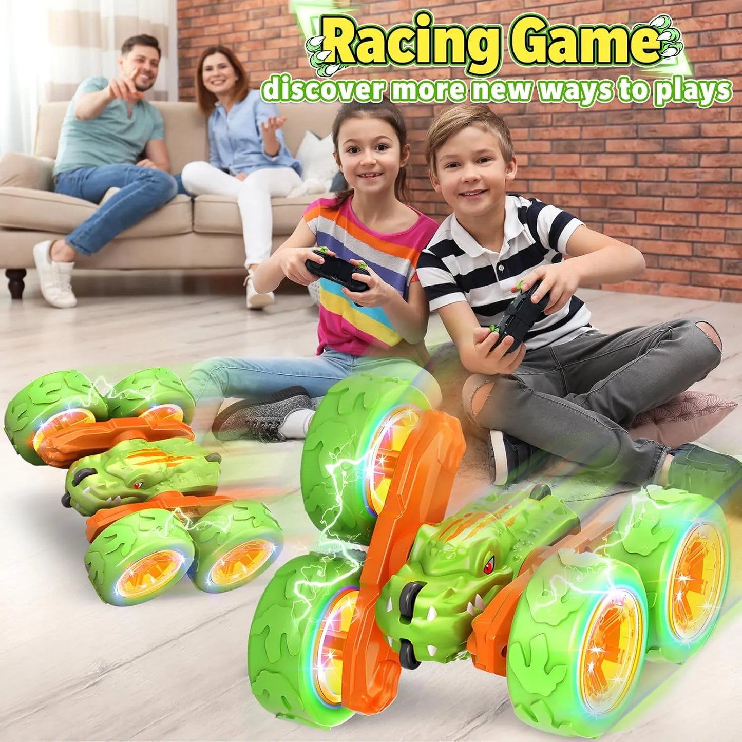 2 Pack Dinosaur Remote Control Car