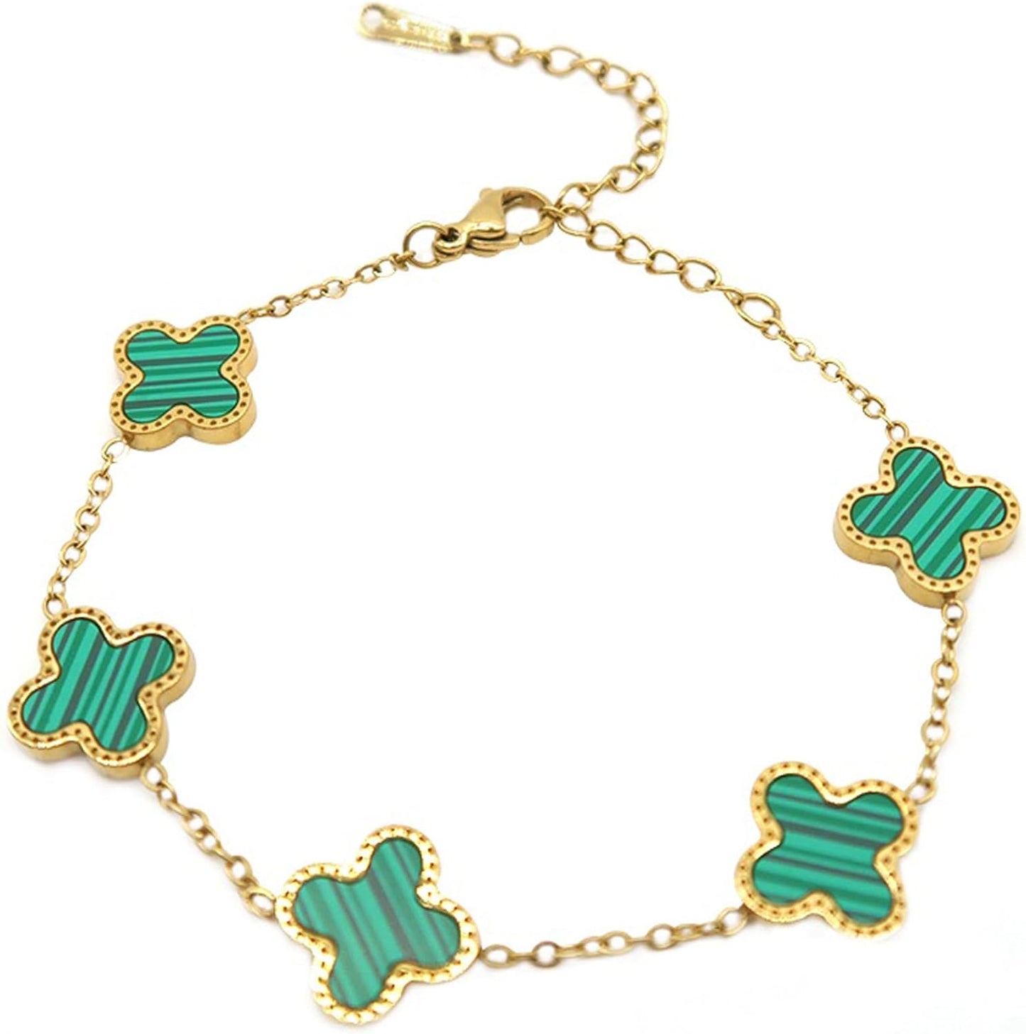 Inspired 18kt GoldTone Four Cleaf Bracelet