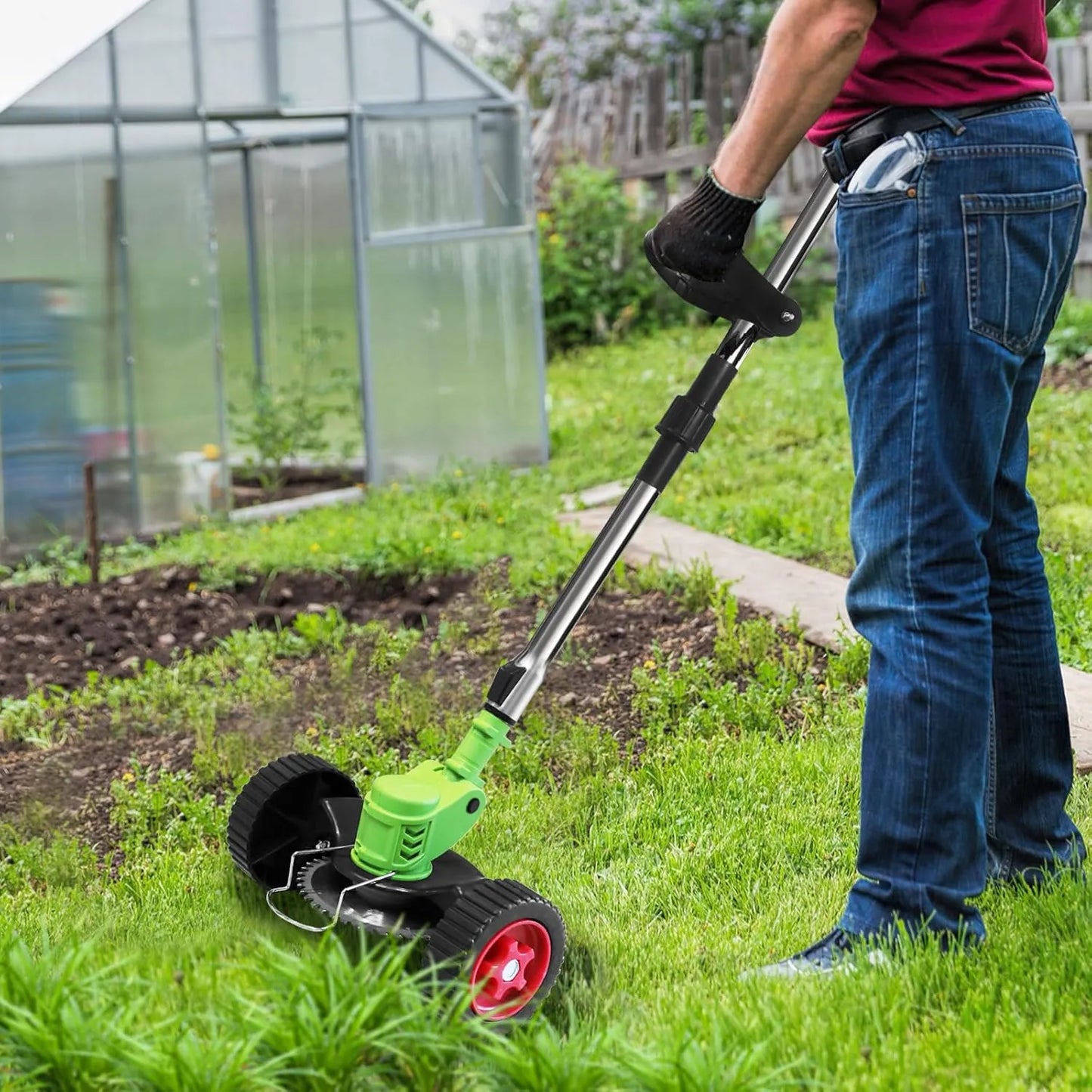 Electric Weed Wacker Cordless – 2 24V 4000mahBatteries – 12 Blades