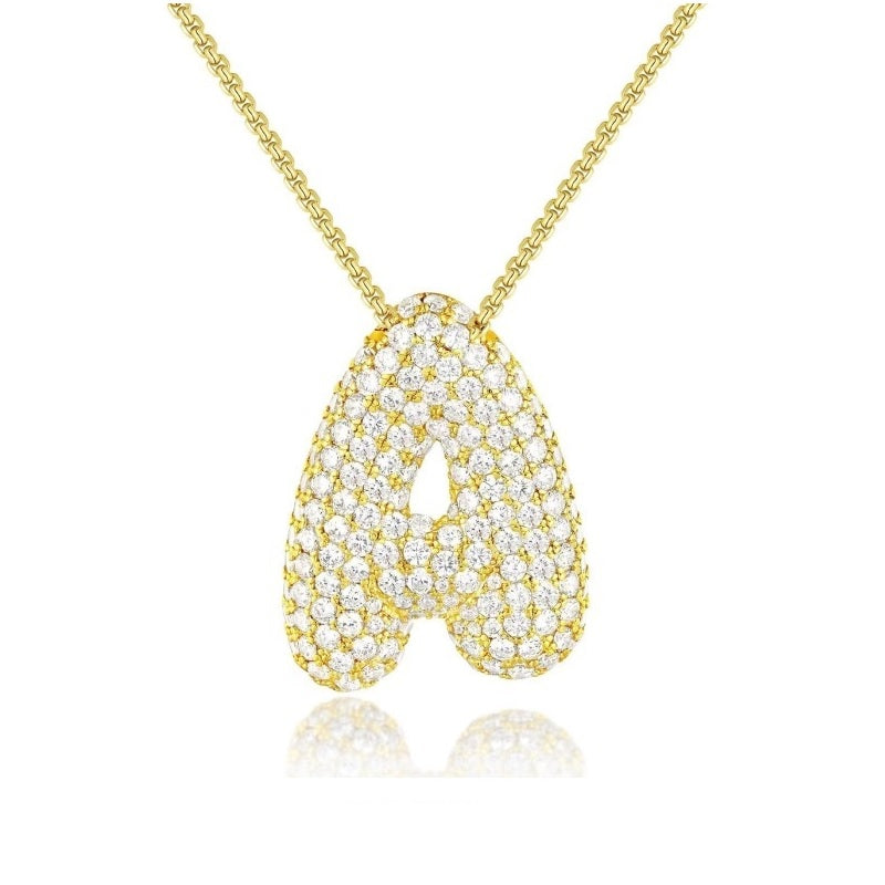 AAA Cubic Zirconia Initial Necklace