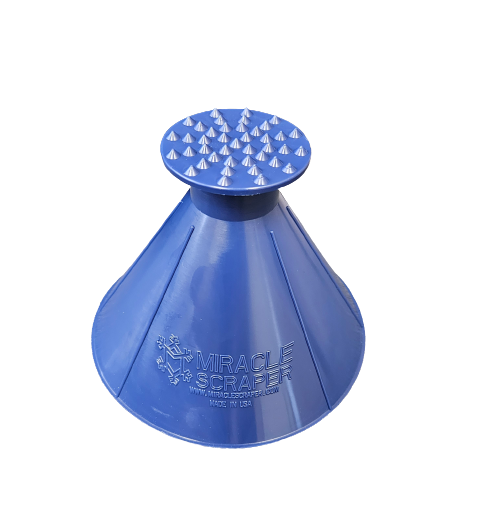 4-Pack Magical Ice Scrapers, Funnel Snow Scrapee for Car Windshield, Frost Removal Cleaning Tool