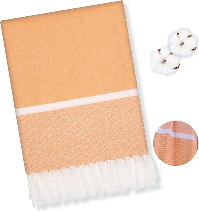 Turkish Beach Towel – 100% Cotton – 39 x 71 inches – Oversized