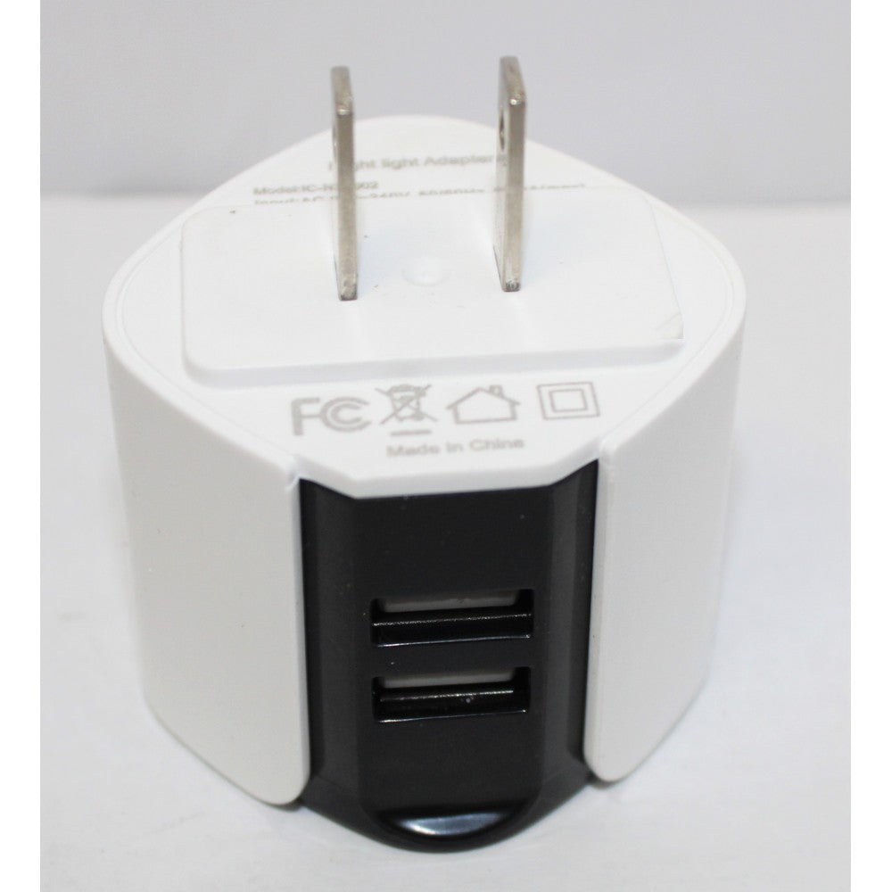 2 PACK LED Nightlight with Dual-USB Charging Ports