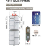 3 pack Travel Pill Organizer Moisture Proof Pills Box for Pocket Daily 12 Grids Pill Case Portable Medicine Vitamin Holder