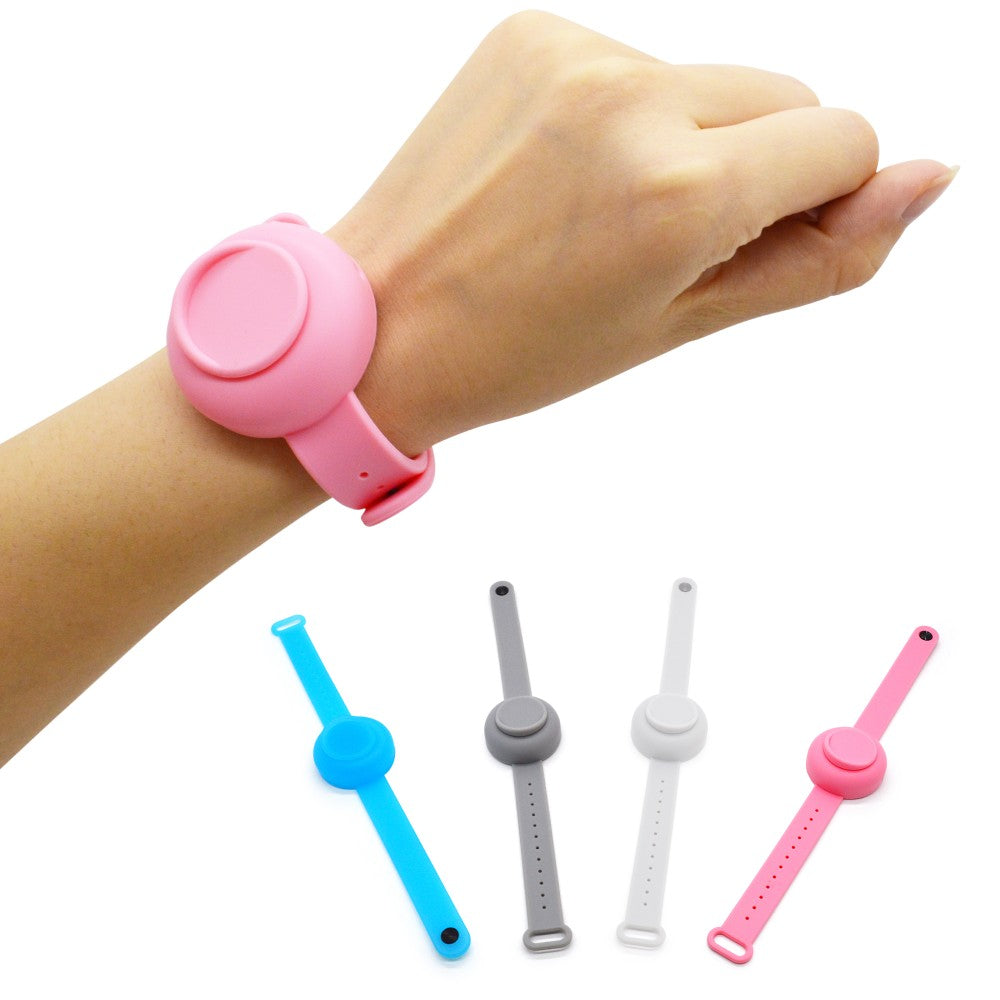 4 Pack Assorted Colors Hand Sanitizer Silicone Refillable Adjustable Wristband